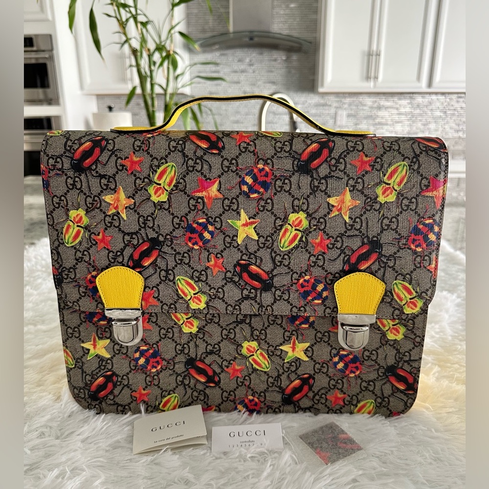 Authentic GUCCI GG‎ Supreme Childrens Beetle backpack bag